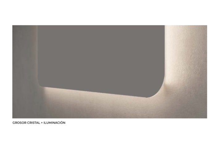 Miroir de salle de bains avec éclairage LED Dinamarca Ledimex détail 5