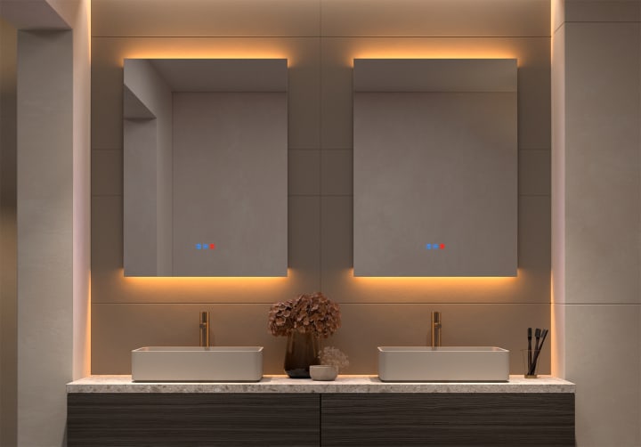 Miroir de salle de bains avec éclairage LED Casiopea Bruntec principal 5