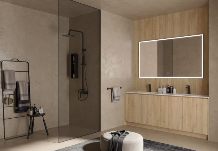 Miroir de salle de bains avec éclairage LED Suiza Ledimex environnement 7