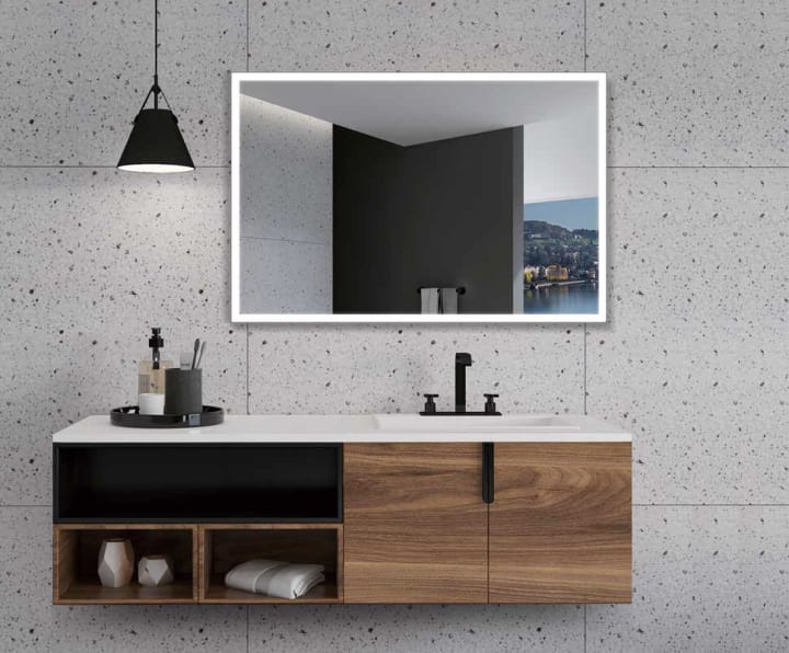 Miroir de salle de bains avec éclairage LED Suiza Ledimex principal 2