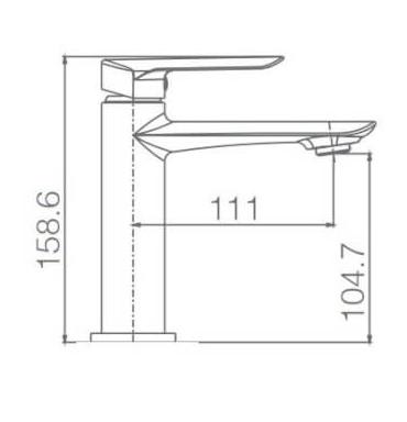 Mitigeur de lavabo Ural Imex croquis 6