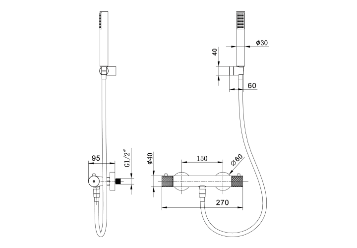 Imex Genoa Robinet de douche croquis 6