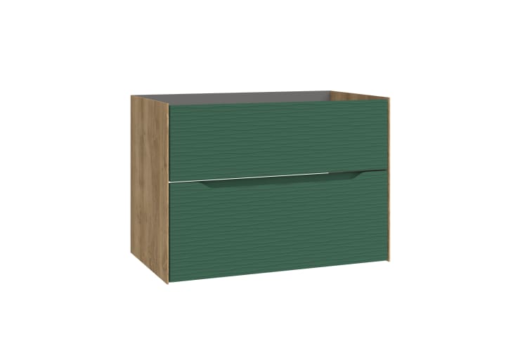 Meuble de salle de bains avec plan de toilette bois Sahara Coycama principal 8