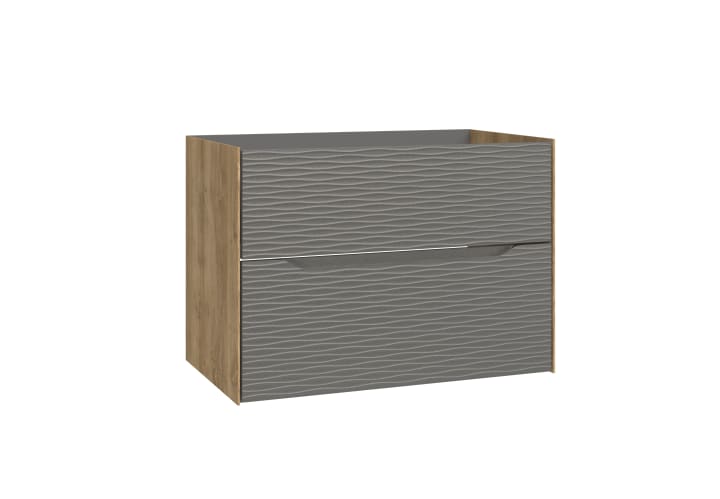 Meuble de salle de bains avec plan de toilette bois Sahara Coycama principal 12