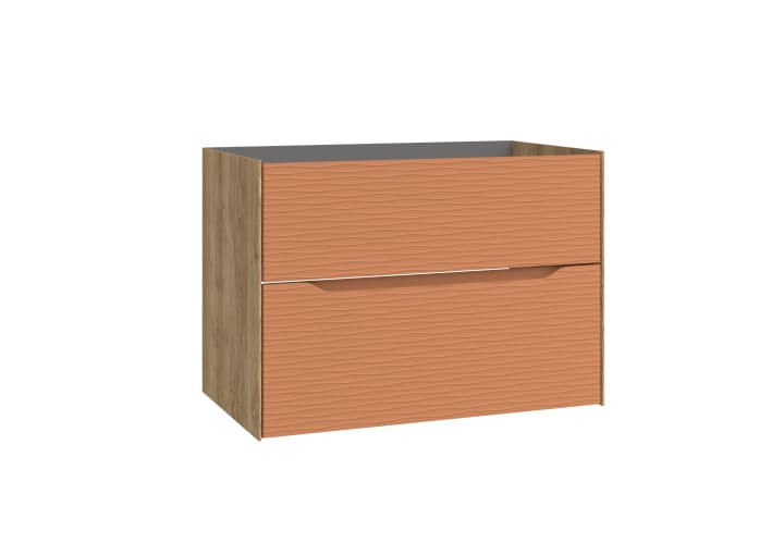Meuble de salle de bains avec plan de toilette bois Sahara Coycama principal 14