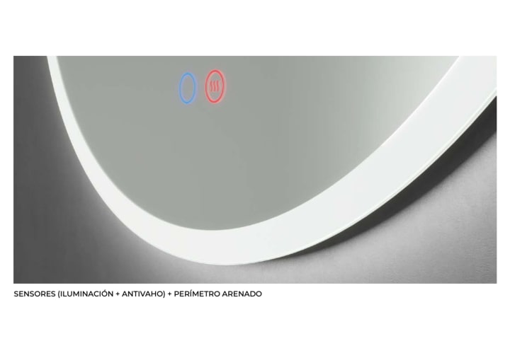 Miroir de salle de bains avec LED Londres Ledimex détail 4