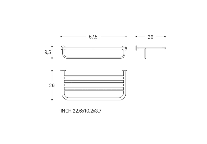 Architect Cosmic étagère de salle de bain porte-serviettes croquis 5
