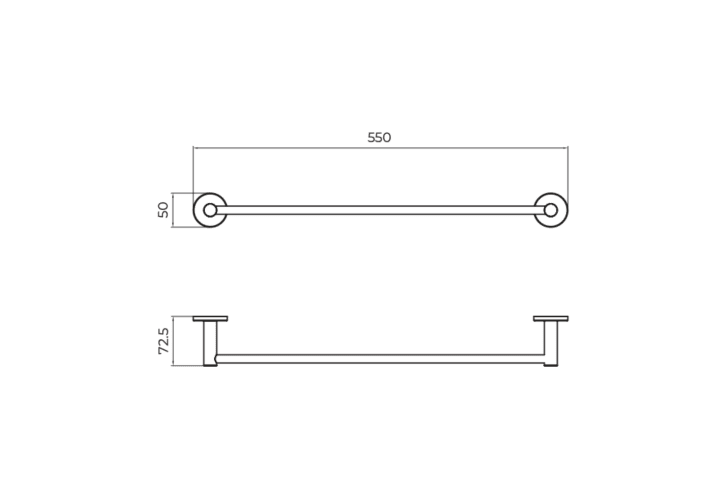 Porte-serviettes barre de salle de bains Essential Medimex croquis 6