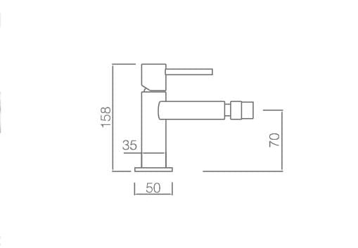 Mitigeur de bidet Moscú Imex croquis 1