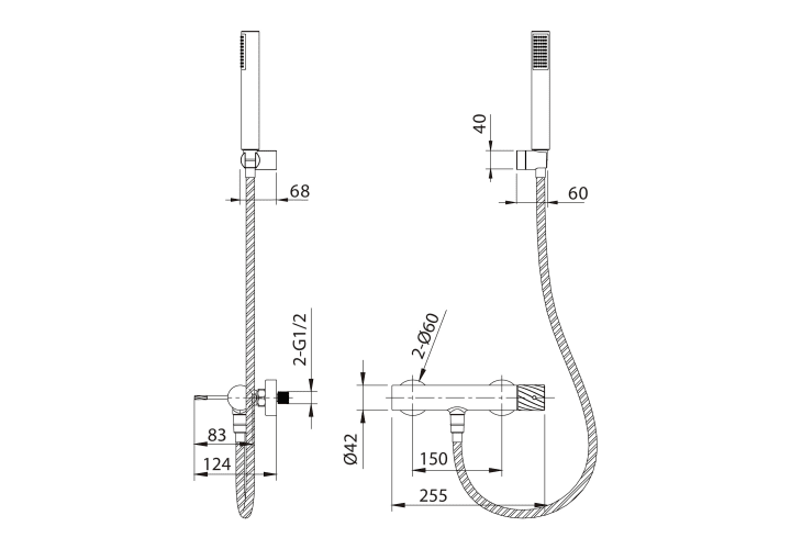 Bless Imex robinet de douche croquis 24