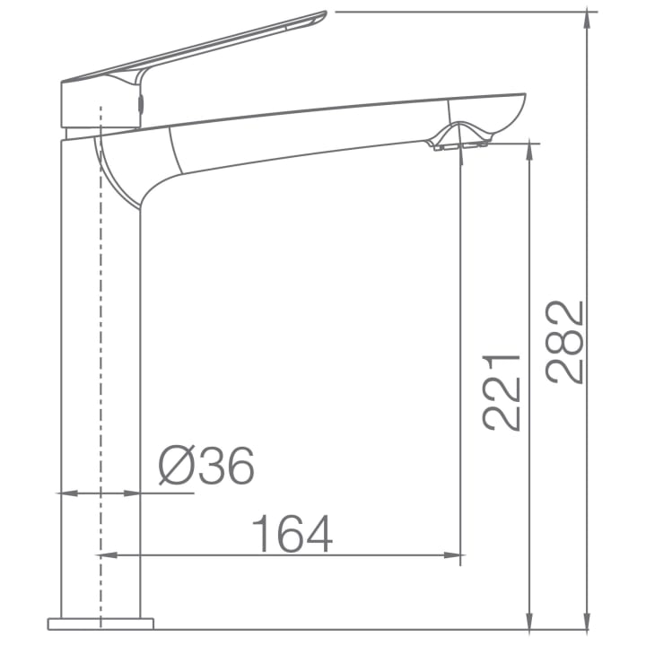Robinetterie de lavabo Luxor Imex croquis 3