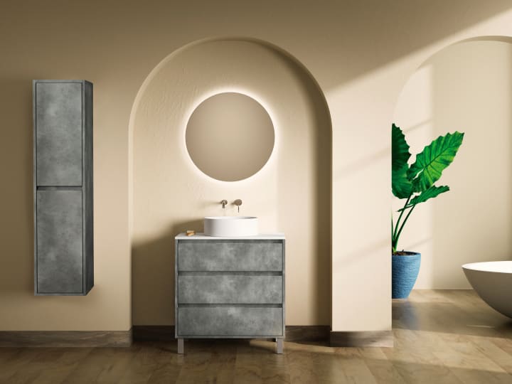 Meuble de salle de bains avec plan de toilette Solid Surface Boston Bruntec principal 2