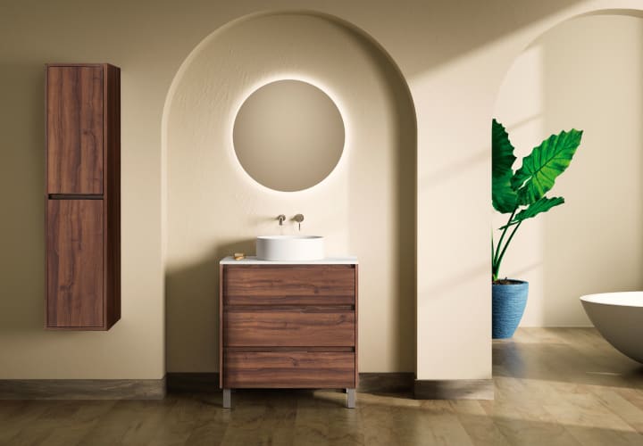 Meuble de salle de bains avec plan de toilette Solid Surface Boston Bruntec principal 3