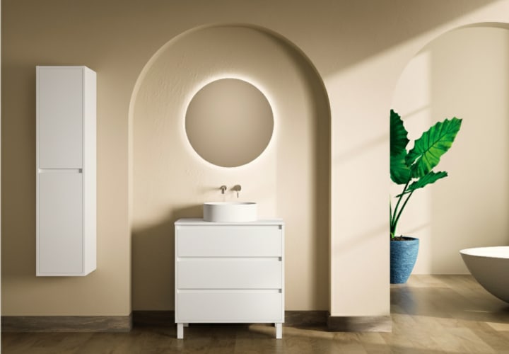 Meuble de salle de bains avec plan de toilette Solid Surface Boston Bruntec principal 4