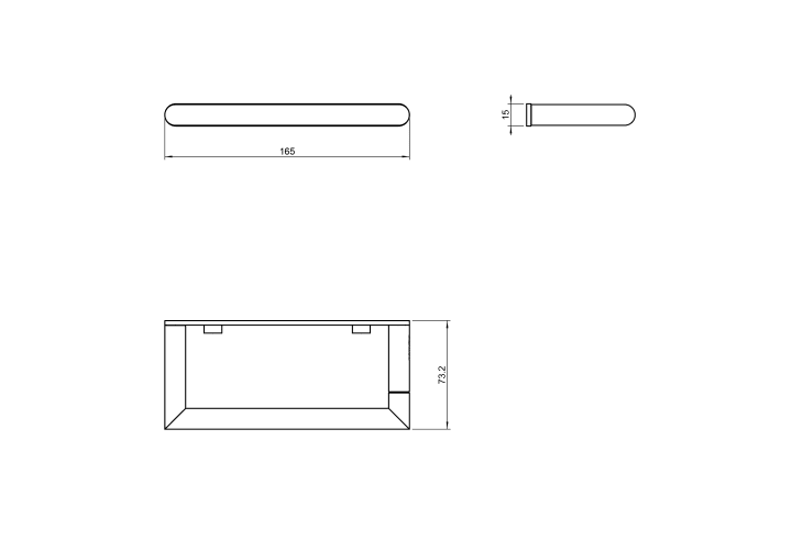 Porte-rouleau de toilette Micra Cosmic croquis 3