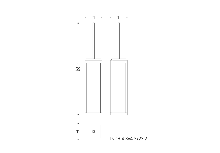 Bathroom Toilette brush set The Grid Cosmic croquis 4