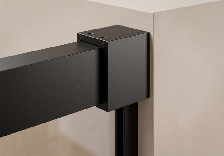 Paroi de douche profilé noir Elara Bruntec détail 1