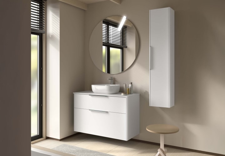 Luva Salgar meuble de salle de bain en bois avec plan de toilette environnement 6