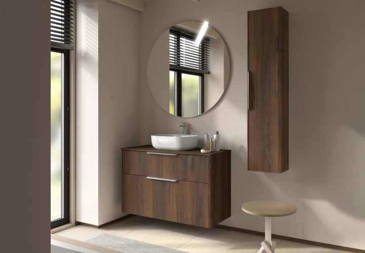 Luva Salgar meuble de salle de bain en bois avec plan de toilette environnement 4