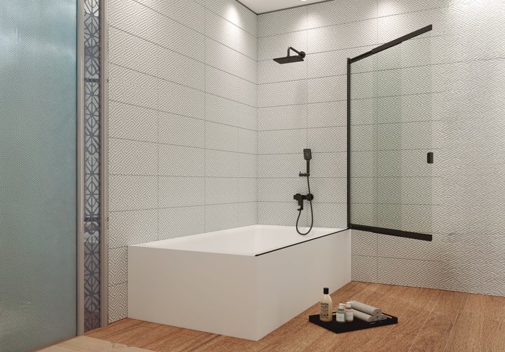 Paroi de baignoire coulissante et pivotante Milano Bruntec détail 2