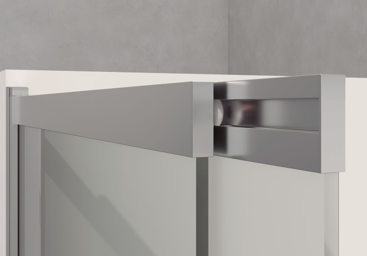 Paroi de baignoire coulissante et pivotante Milano Bruntec détail 5