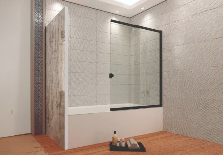 Paroi de baignoire coulissante et pivotante Milano Bruntec principal 1