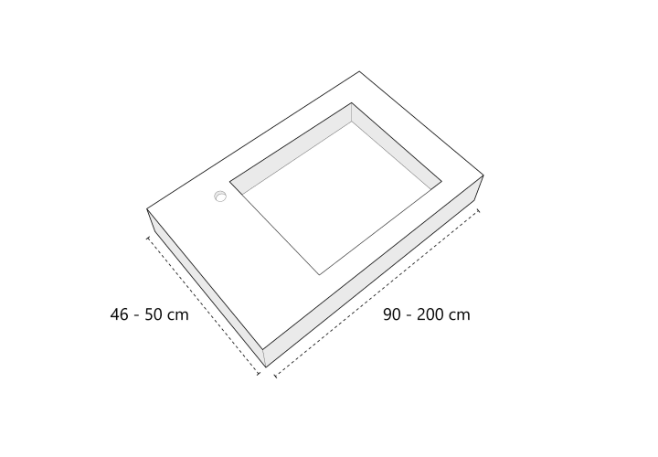 Lavabo suspendu Tennessee Bruntec croquis 2