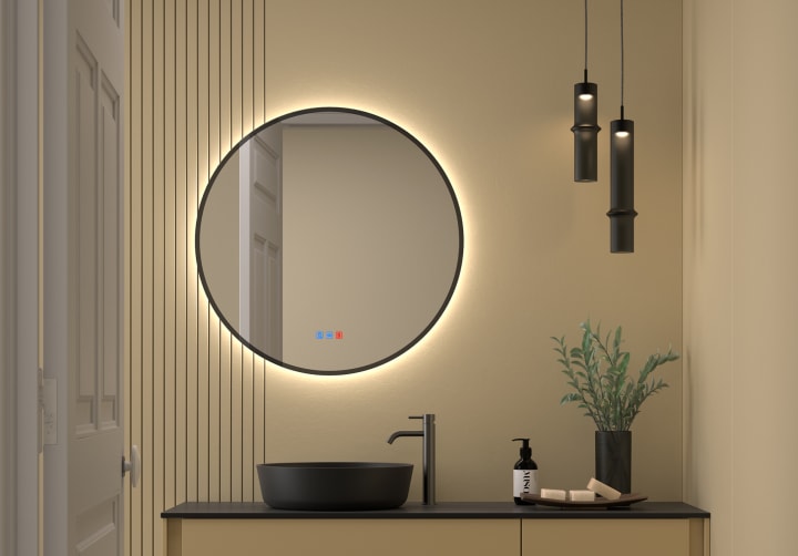 Miroir de salle de bain avec éclairage LED Bruntec Atria principal 3