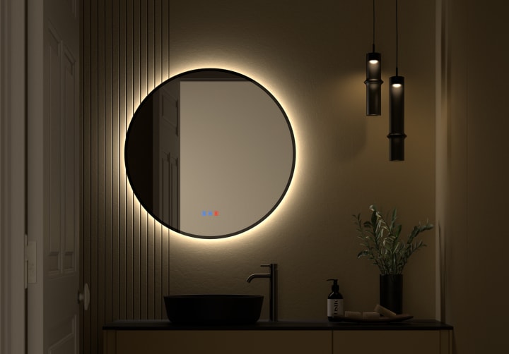 Miroir de salle de bain avec éclairage LED Bruntec Atria principal 4