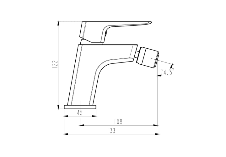 Mitigeur de bidet Marriot GME croquis 8