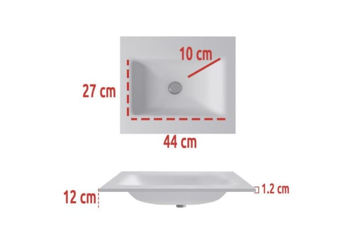 Lavabo suspendu Milan Bruntec croquis 2
