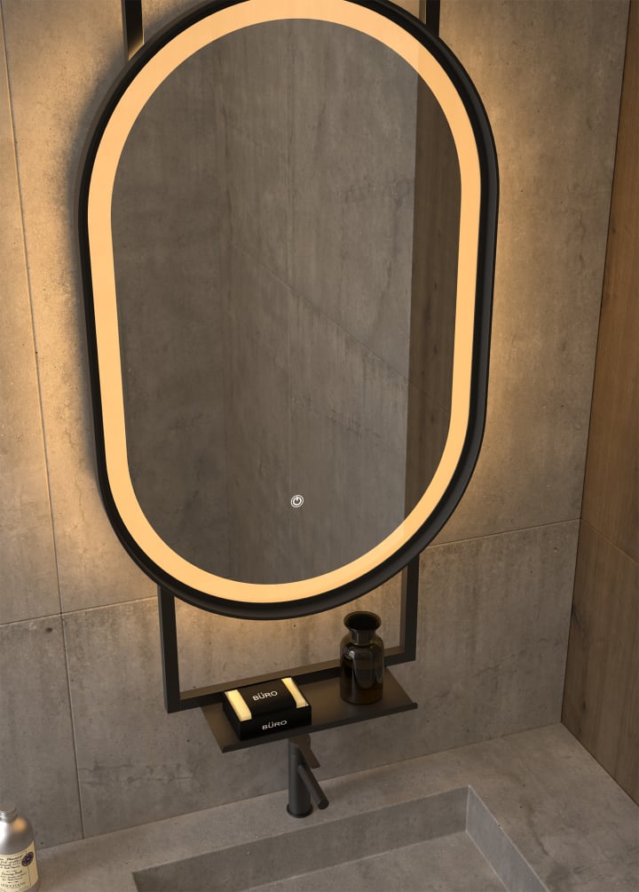 Miroir de salle de bains avec éclairage LED Boracay Eurobath détail 3
