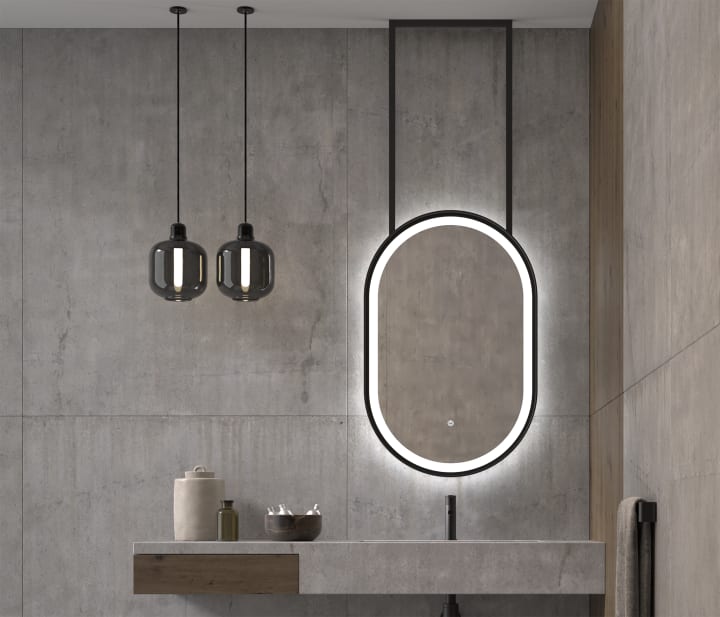 Miroir de salle de bains avec éclairage LED Boracay Eurobath environnement 6
