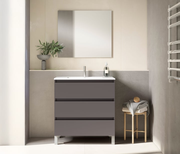 Ensemble de meubles de salle de bains à faible profondeur 40 cm Nido Viso principal 2