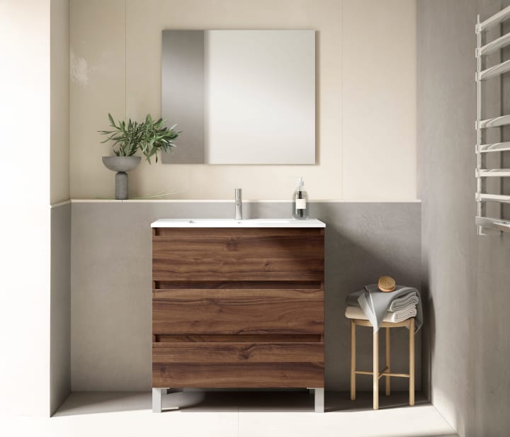 Ensemble de meubles de salle de bains à faible profondeur 40 cm Nido Viso principal 3