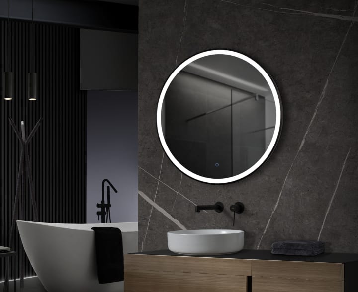 Miroir de salle de bains avec éclairage LED París Ledimex principal 2