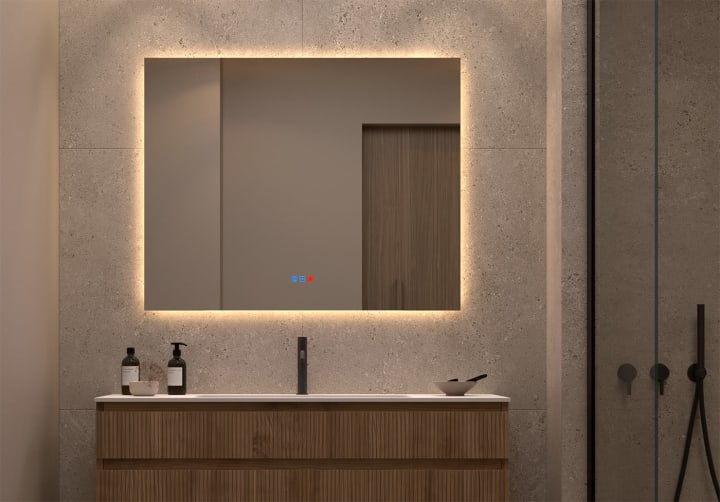 Miroir de salle de bain avec éclairage LED Dune Bruntec environnement 8