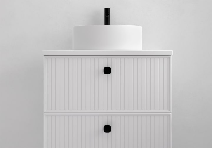 Meuble de salle de bains avec plan de toilette Microtec Blanca Avila Dos détail 4