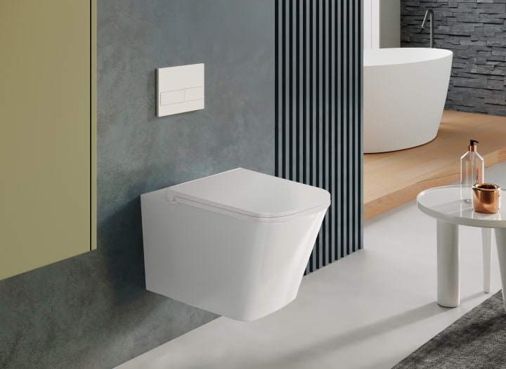 Pack WC suspendu  avec réservoir de chasse encastré Bruntec Square environnement 6