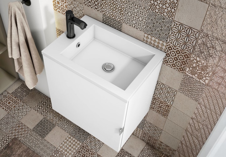 Ensemble de meubles de salle de bains profondeur réduite de 35 cm Petit Campoaras détail 5