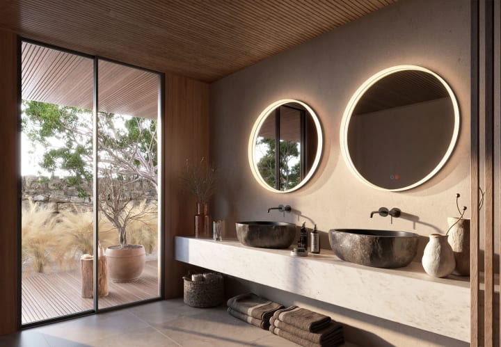 Miroir de salle de bains avec éclairage LED Bolonia Ledimex environnement 4