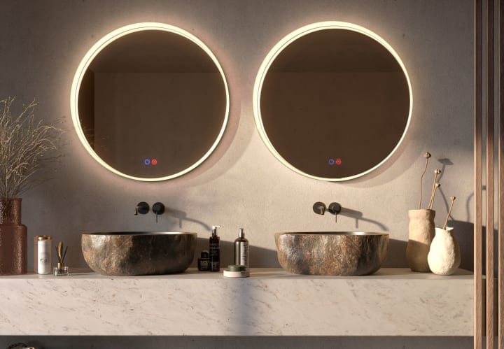 Miroir de salle de bains avec éclairage LED Bolonia Ledimex principal 1