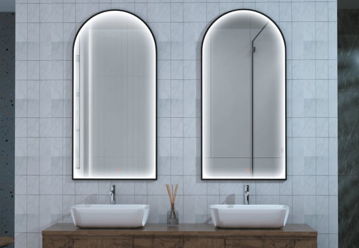 Miroir arqué avec lumière LED Roma Ledimex principal 2