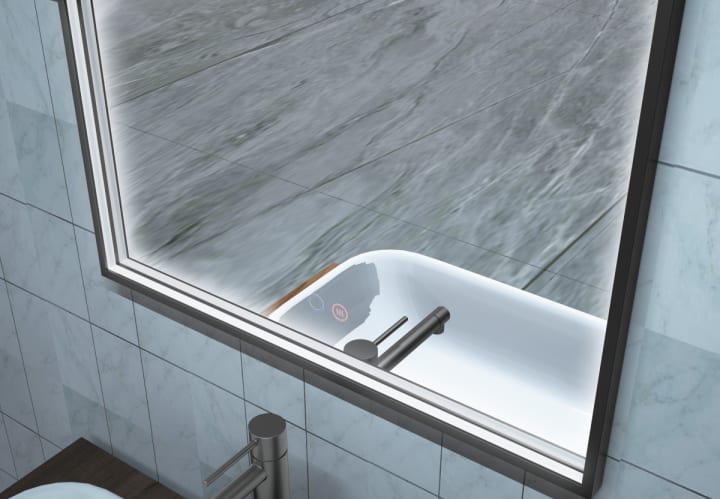 Miroir arqué avec lumière LED Roma Ledimex détail 3