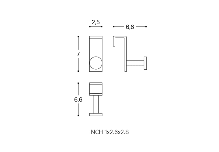 Cintre de salle de bain Stick Cosmic croquis 6