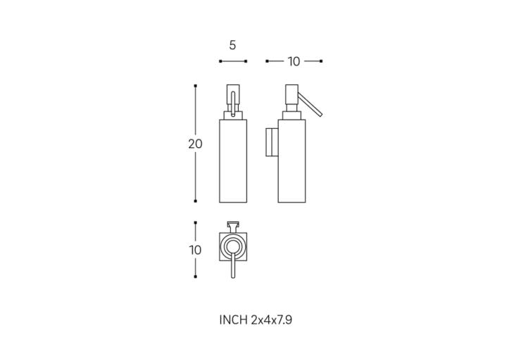 Distributeur de savon Metric Cosmic croquis 2