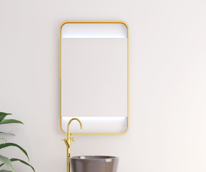 Miroir de salle de bain avec éclairage LED Sansa Bruntec principal 2