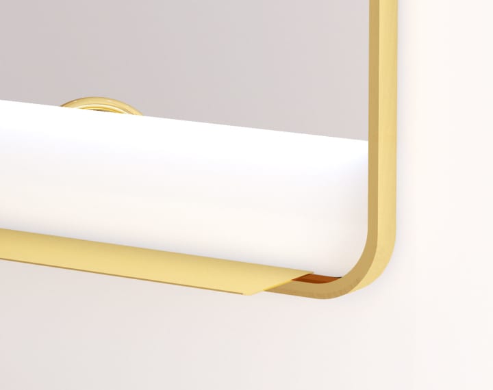Miroir de salle de bain avec éclairage LED Sansa Bruntec détail 3