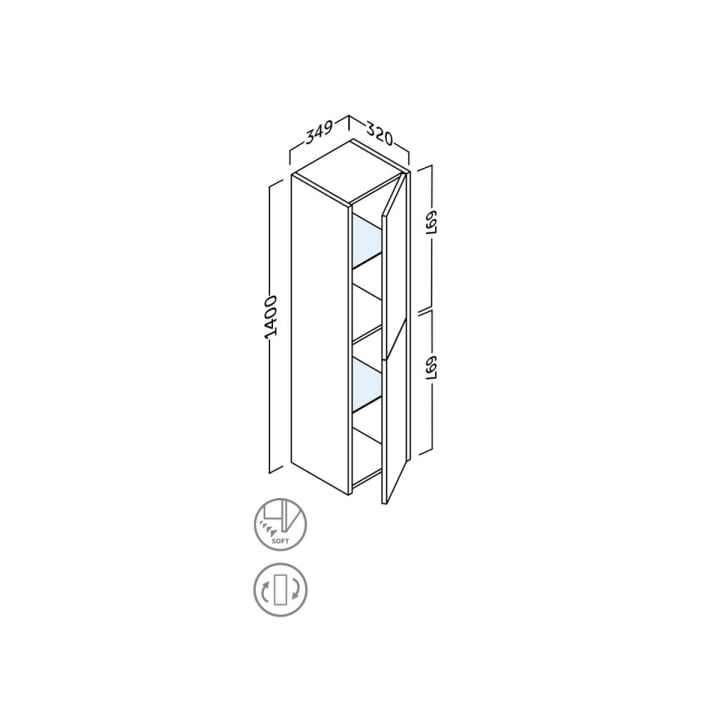Colonne de salle de bains Joker Coycama croquis 15