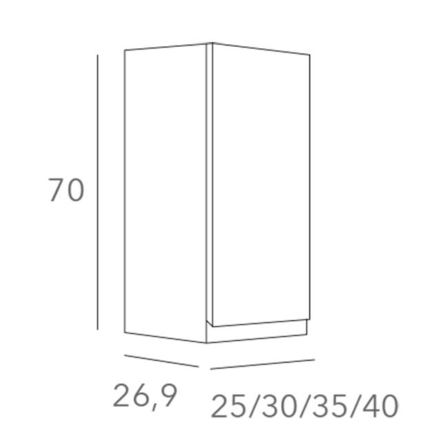 Armoire suspendue de salle de bains en bois Vilma Bruntec croquis 5